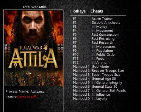 total war attila trainer|attila total war cheat engine.